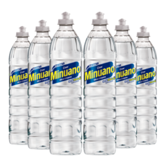 Kit 6 Detergente Lava Louças Minuano Clear 500ml