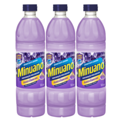 Kit com 3 Desinfetante Perfumado Minuano Lavanda 500ml
