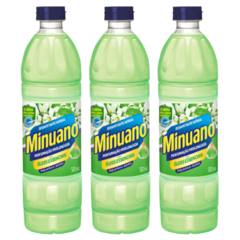 Kit com 3 Desinfetante Perfumado Minuano Herbal 500ml