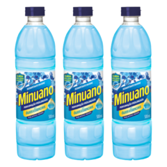 Kit com 3 Desinfetante Perfumado Minuano Marine 500ml