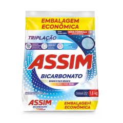 Lava Roupas em Pó Assim Bicarbonato Embalagem Econômica 1,6kg - comprar online