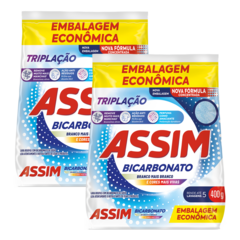 Kit com 2 Lava Roupas Pó Assim Triplaçao Emb. Econômica 400g