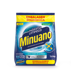 Sabão em pó Minuano Máxima Limpeza Embalagem Econômica 1,6Kg