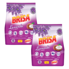 Kit com 2 Detergente em pó Brisa Lavanda e Coco 400g