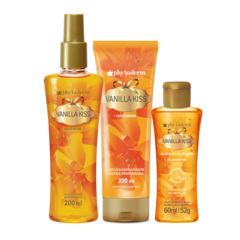 Kit Trio Vanilla Kiss: Splash + Hidratante Corporal + Álcool em Gel
