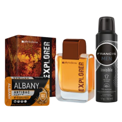 Kit Masculino Explorer Laranja Colonia Desodorante Sabonete - comprar online