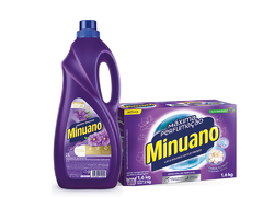 Kit Minuano Lava Roupas Pó 1,6Kg e Amaciante Jardim Secreto