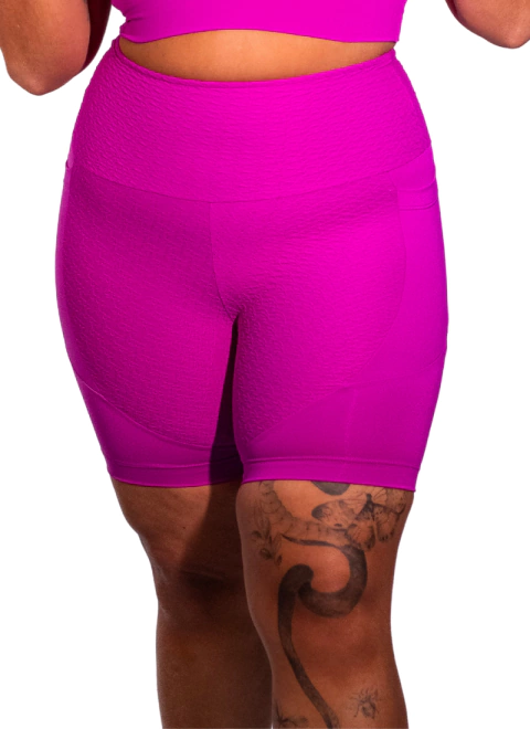 Bermuda Alta Compressão Plus Size Roxo - comprar online