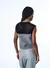Blusa Tricot Decote Redondo Com Detalhe Em Tela - comprar online
