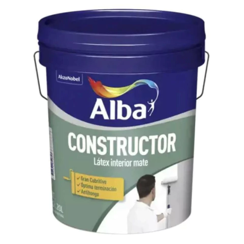 Alba Constructor Látex Interior Mate Blanco 10 Lts - comprar online