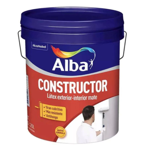 Alba Constructor Látex Mate Interior-Exterior 4 Lts - comprar online