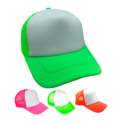 Gorra Trucker Frente Bco Fluo en internet