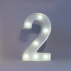Numero 2 Led - comprar online
