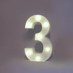 Numero 3 Led - comprar online