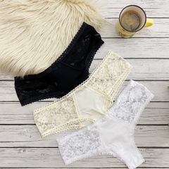 Culotte MYKONOS Microfibra Lisa + Encaje - comprar online