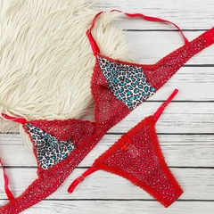 SALE Conjunto Corpiño Cruzado con Tanga Regulable