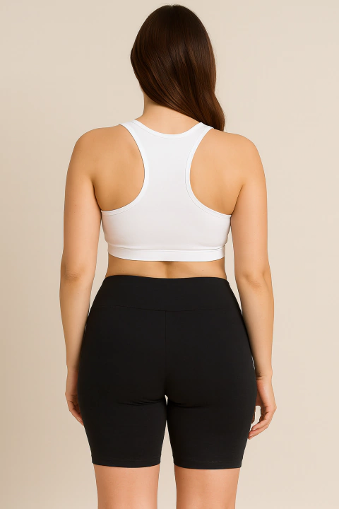 Calza Biker Elastizada Negra - comprar online