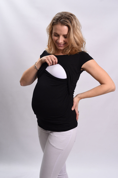 Remera para amamantar de algodón con lycra. Varios colores - comprar online