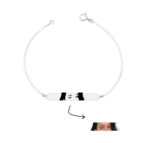 Pulseira de prata olhar unissex - comprar online