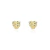 Brinco Coração 9mm Fancy Yellow Prata 925 Banho De Ródio - comprar online