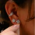 Fake Piercing Duas Fileiras De Pontos De Luz Crescentes Prata 925 Banho De Ródio na internet