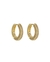 BRINCO ARGOLA CRAVEJADA 3 LADOS DOURADO