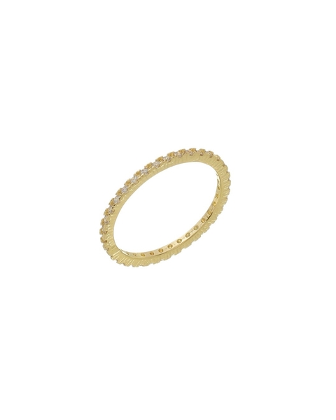 ANEL SLIM ZIRCÔNIAS DOURADO