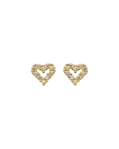 BRINCO MINI CORAÇÃO CRAVEJADO DOURADO - comprar online