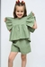 Conjunto Delfina blusa + short verde seco