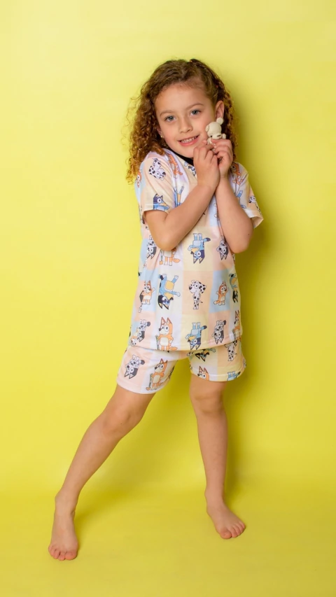PREVENTA Pijama Corto Bluey Cuadros - comprar online