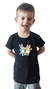 Remera negra Bluey y Bingo manga corta