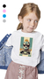 Remera Colapinto niños blanca / negra / gris / turquesa / rosa