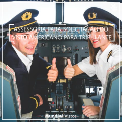 Visto americano de tripulante - valor por pessoa referente à assessoria documental.