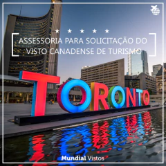 Visto canadense de turismo - valor por pessoa referente à assessoria documental.