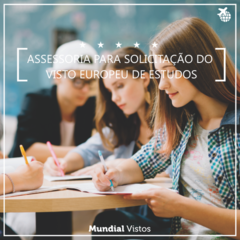 Visto europeu de trabalho, intercâmbio, estudos ou residente - valor por pessoa referente à assessoria documental. - comprar online