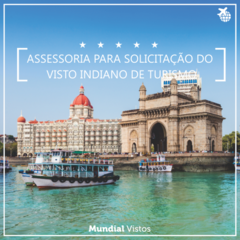 Visto indiano e-visa / valor por pessoa referente à assessoria documental. - comprar online