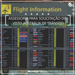 Visto australiano de trânsito - valor por pessoa referente à assessoria documental.