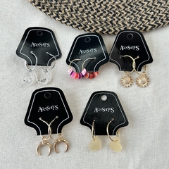 Pack 5 Pares De Aros Fantasia - comprar online