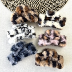 Pack 6 Pinzas Square Fur Print - comprar online