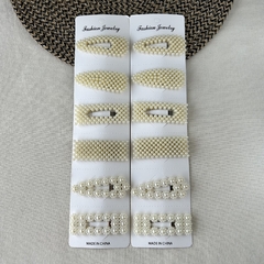 Pack 6 Pares De Hebillas De Perlas - comprar online