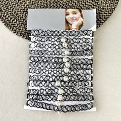 Pack 12 Choker Tattoo Pearl