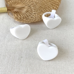 Anillo Heart White