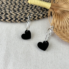 Par De Aros Heart Silver