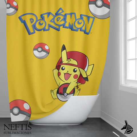 Pokemon - Cortina de Baño