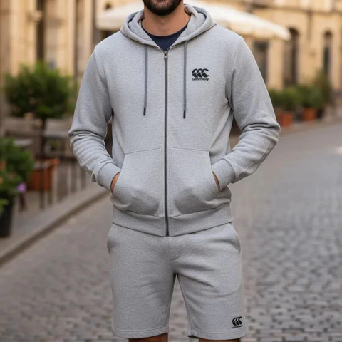 CAMPERA CANGURO CANTERBURY MELANGE CLARO GRIS - comprar online