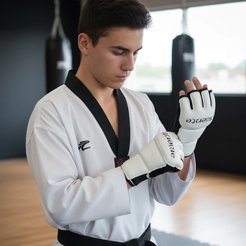 GUANTE TAEKWONDO ORIENTE BLANCOS - T3