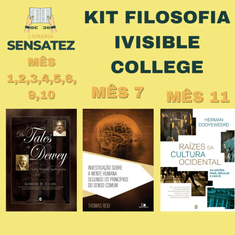 KIT InC FILOSOFIA - DE TALES A DEWEY, INVESTIGAÇÃO SOBRE A MENTE HUMANA, RAÍZES DA CULTURA OCIDENTAL