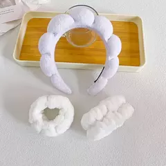 Imagen de Set de skincare spa - Vincha (diadema) + muñequeras