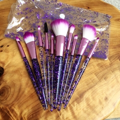 Set 10 brochas Glitter Party Lilac - comprar online