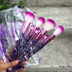 Set 10 brochas Glitter Party Lilac